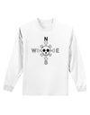 Compass Rose - Skull and Crossbones Adult Long Sleeve Shirt-Long Sleeve Shirt-TooLoud-White-Small-Davson Sales