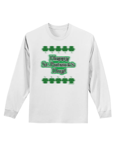 Seeing Double St. Patrick's Day Adult Long Sleeve Shirt-Long Sleeve Shirt-TooLoud-White-Small-Davson Sales