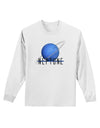 Planet Neptune Text Adult Long Sleeve Shirt-Long Sleeve Shirt-TooLoud-White-Small-Davson Sales