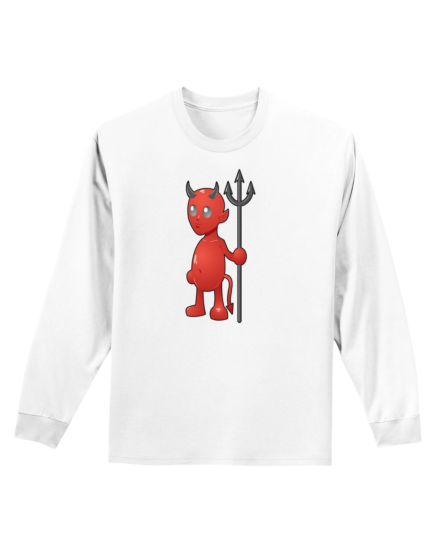 Cute Devil - Halloween Design Adult Long Sleeve Shirt-Long Sleeve Shirt-TooLoud-White-Small-Davson Sales