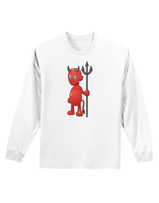 Cute Devil - Halloween Design Adult Long Sleeve Shirt-Long Sleeve Shirt-TooLoud-White-Small-Davson Sales