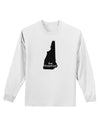 New Hampshire - United States Shape Adult Long Sleeve Shirt by TooLoud-Long Sleeve Shirt-TooLoud-White-Small-Davson Sales