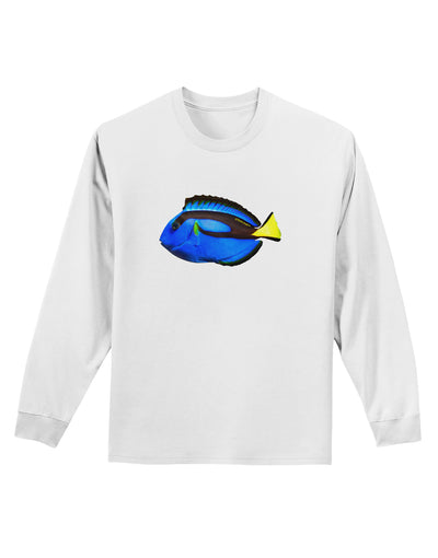 Blue Tang Fish Adult Long Sleeve Shirt-Long Sleeve Shirt-TooLoud-White-Small-Davson Sales