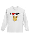 I Heart My - Cute Yorkshire Terrier Yorkie Dog Adult Long Sleeve Shirt by TooLoud-Long Sleeve Shirt-TooLoud-White-Small-Davson Sales