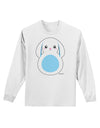 Cute Bunny with Floppy Ears - Blue Adult Long Sleeve Shirt by TooLoud-Long Sleeve Shirt-TooLoud-White-Small-Davson Sales