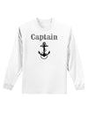 Ship Captain Nautical Anchor Boating Adult Long Sleeve Shirt-Long Sleeve Shirt-TooLoud-White-Small-Davson Sales