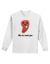 Steak - Nice to Meat You Adult Long Sleeve Shirt-Long Sleeve Shirt-TooLoud-White-Small-Davson Sales