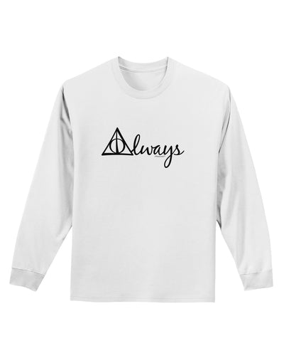 Always Magic Symbol Cursive Adult Long Sleeve Shirt by TooLoud-Long Sleeve Shirt-TooLoud-White-Small-Davson Sales