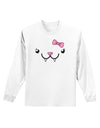 Kyu-T Face - Fangie Cute Girl Vampire Bat Adult Long Sleeve Shirt-Long Sleeve Shirt-TooLoud-White-Small-Davson Sales