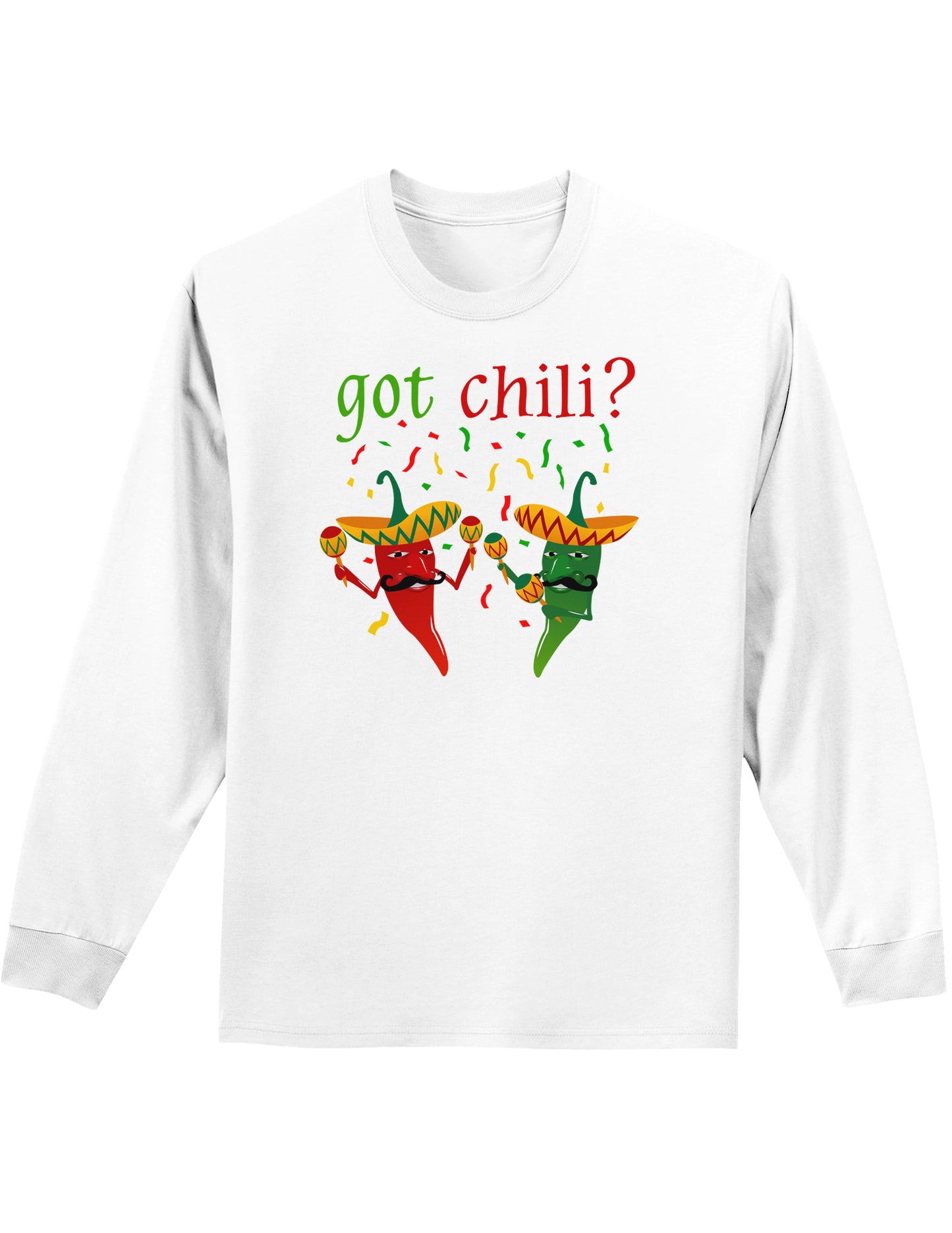 Got Chili Adult Long Sleeve Shirt-Long Sleeve Shirt-TooLoud-White-Small-Davson Sales