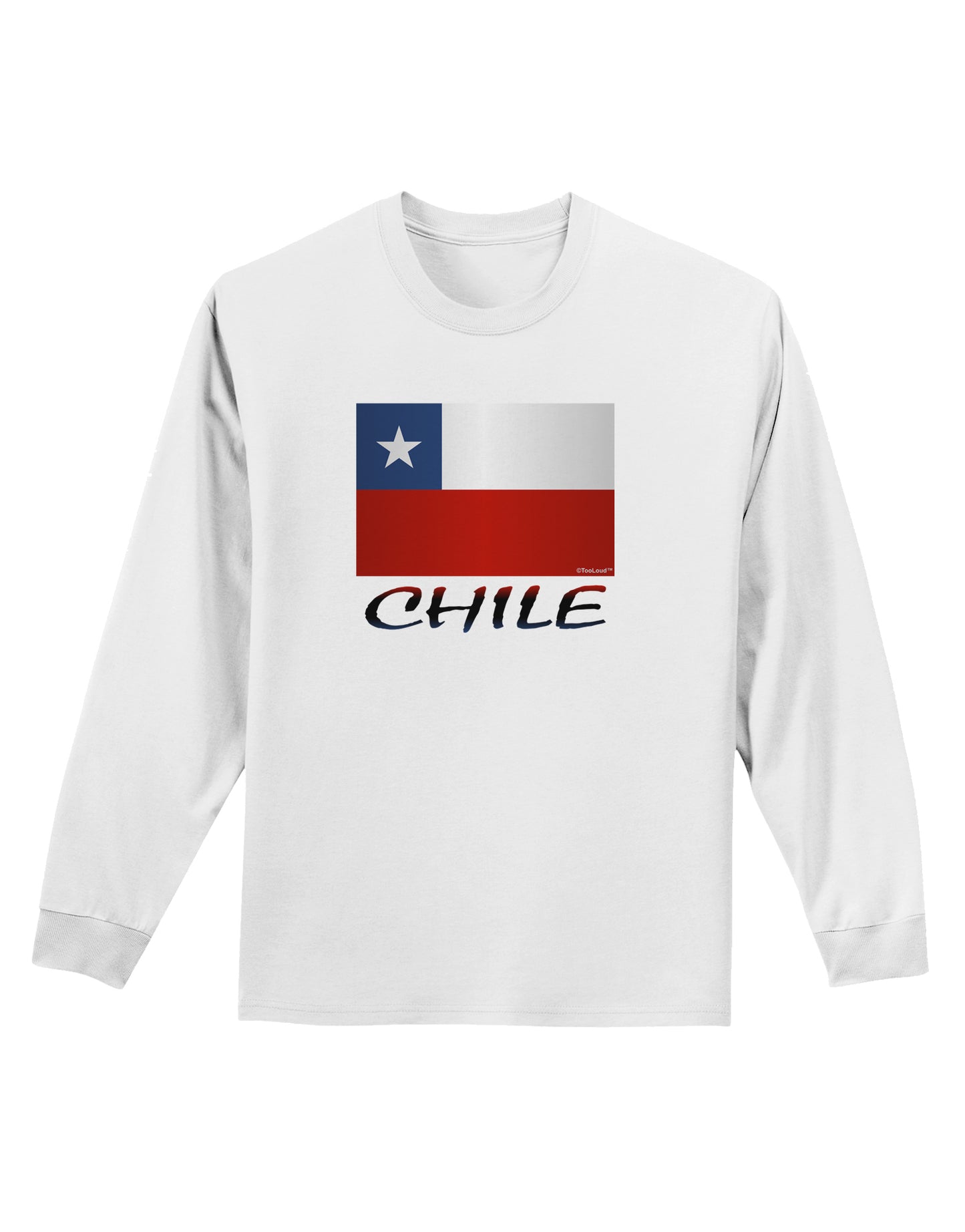 Chile Flag Adult Long Sleeve Shirt-Long Sleeve Shirt-TooLoud-White-Small-Davson Sales