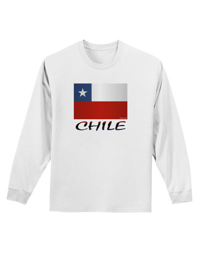 Chile Flag Adult Long Sleeve Shirt-Long Sleeve Shirt-TooLoud-White-Small-Davson Sales