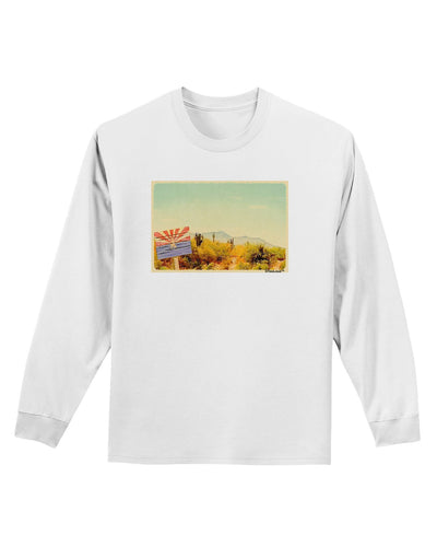 Arizona Scene Watercolor Adult Long Sleeve Shirt-Long Sleeve Shirt-TooLoud-White-XXXX-Large-Davson Sales