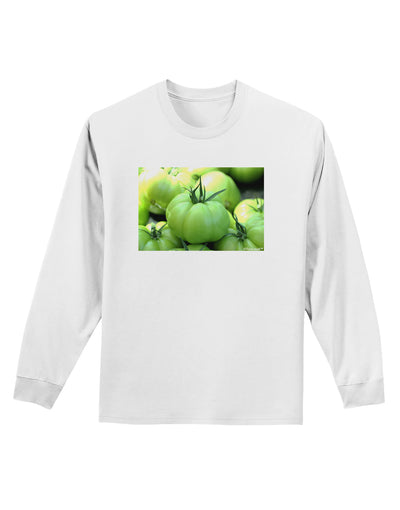 Buy Local - Green Tomatoes Adult Long Sleeve Shirt-Long Sleeve Shirt-TooLoud-White-Small-Davson Sales