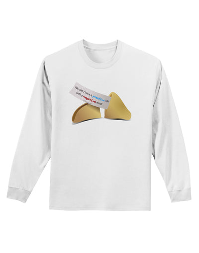 Positive Life - Fortune Cookie Adult Long Sleeve Shirt-Long Sleeve Shirt-TooLoud-White-Small-Davson Sales