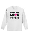 Stand For Love Pink Heart Adult Long Sleeve Shirt-Long Sleeve Shirt-TooLoud-White-Small-Davson Sales