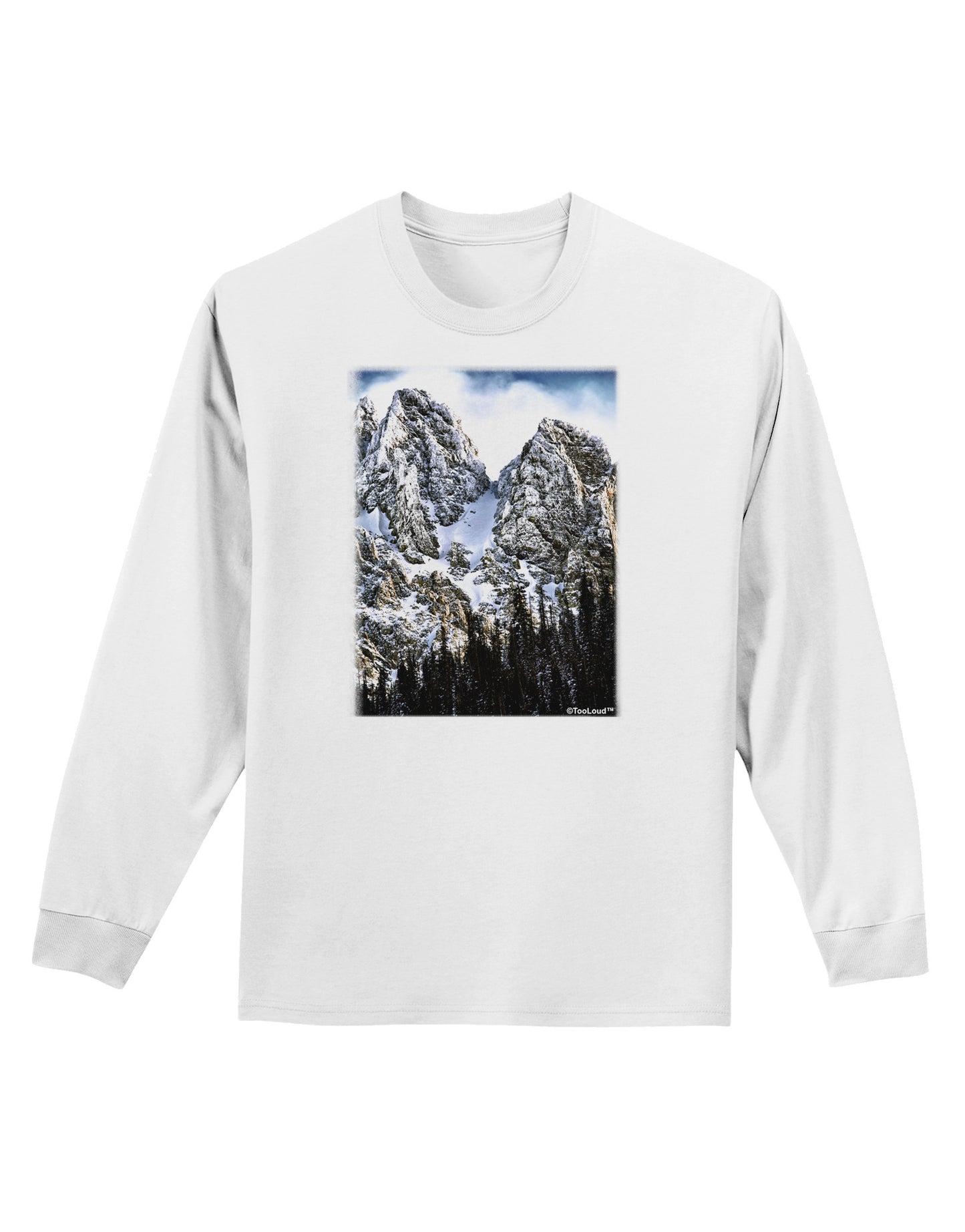 Mountain Landscape 2 Adult Long Sleeve Shirt-Long Sleeve Shirt-TooLoud-White-Small-Davson Sales