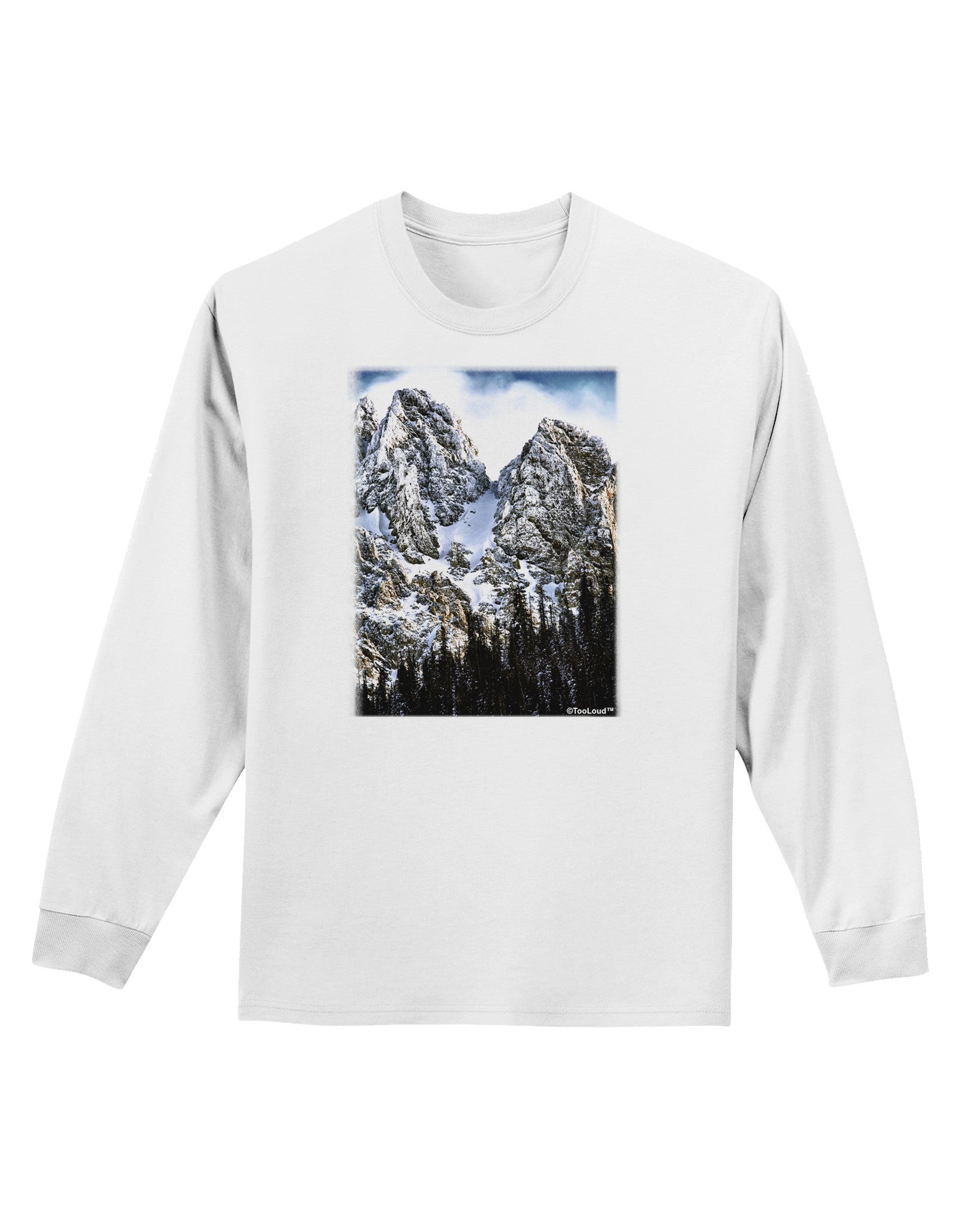 Mountain Landscape 2 Adult Long Sleeve Shirt-Long Sleeve Shirt-TooLoud-White-Small-Davson Sales