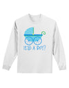 It's a Boy - Baby Boy Carriage Adult Long Sleeve Shirt-Long Sleeve Shirt-TooLoud-White-Small-Davson Sales