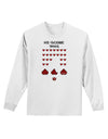 Pixel Heart Invaders Design Adult Long Sleeve Shirt