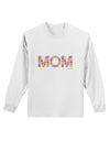 Mom Flowers Design Adult Long Sleeve Shirt by TooLoud-Long Sleeve Shirt-TooLoud-White-Small-Davson Sales