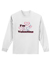 I'm HIS Valentine Adult Long Sleeve Shirt-Long Sleeve Shirt-TooLoud-White-Small-Davson Sales