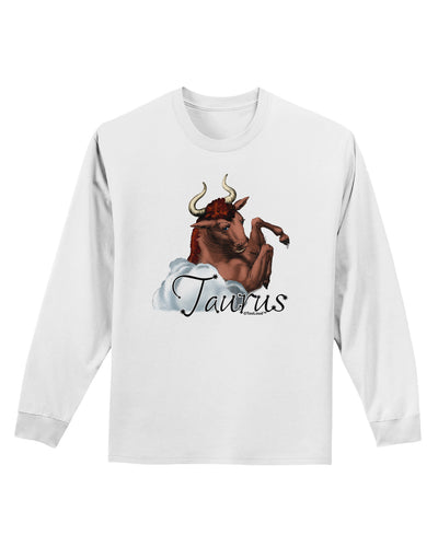 Taurus Color Illustration Adult Long Sleeve Shirt-Long Sleeve Shirt-TooLoud-White-Small-Davson Sales