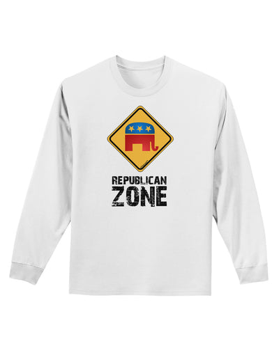 Republican Zone Adult Long Sleeve Shirt-Long Sleeve Shirt-TooLoud-White-Small-Davson Sales