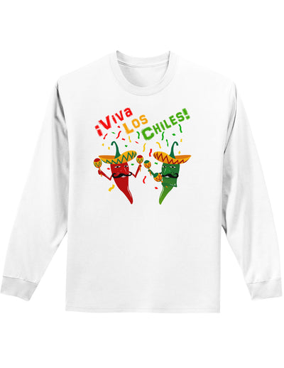 Viva Los Chiles Adult Long Sleeve Shirt-Long Sleeve Shirt-TooLoud-White-Small-Davson Sales