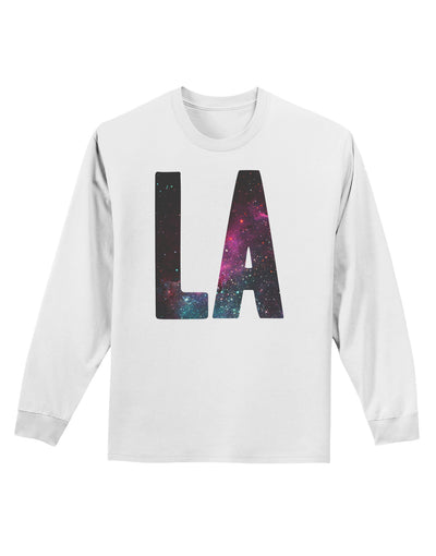 LA Outer Space Desgin Adult Long Sleeve Shirt-Long Sleeve Shirt-TooLoud-White-Small-Davson Sales