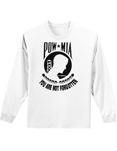 POW MIA Not Forgotten Adult Long Sleeve Shirt-Long Sleeve Shirt-TooLoud-White-Small-Davson Sales