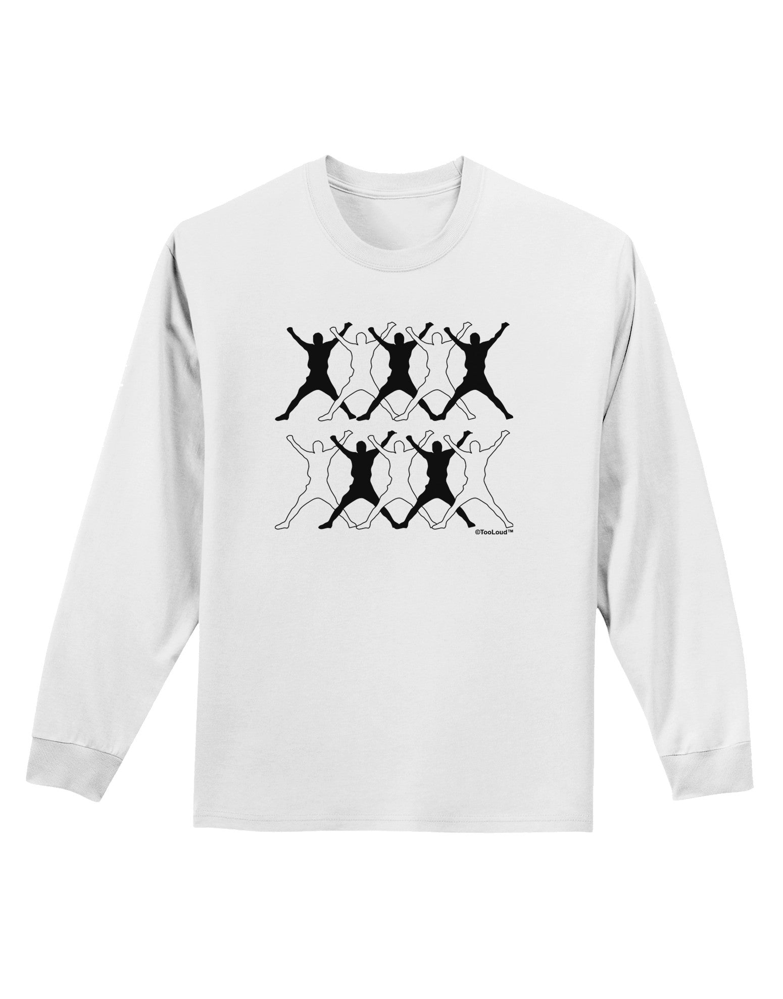 Ten Lords A Leaping Text Adult Long Sleeve Shirt-Long Sleeve Shirt-TooLoud-White-Small-Davson Sales