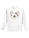 Kyu-T Head - Day Beartholomea Girl Teddy Bear Adult Long Sleeve Shirt-Long Sleeve Shirt-TooLoud-White-Small-Davson Sales