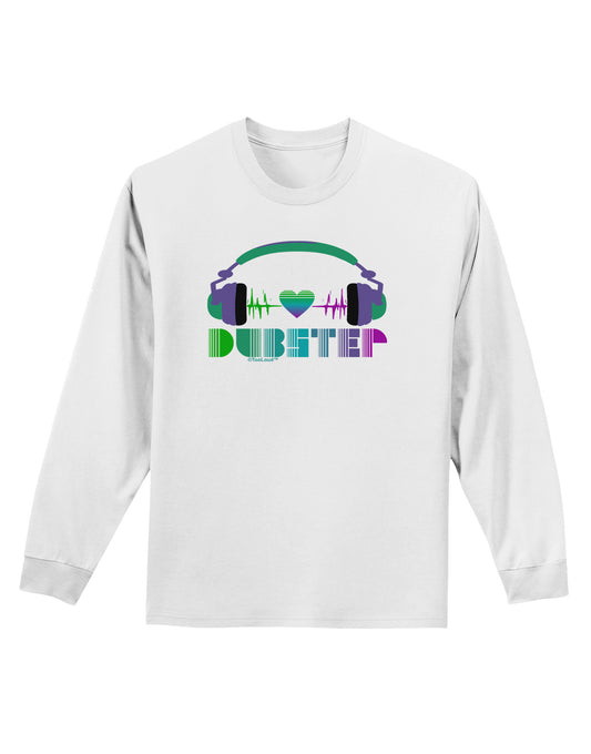 Heart Dubstep Adult Long Sleeve Shirt-Long Sleeve Shirt-TooLoud-White-Small-Davson Sales