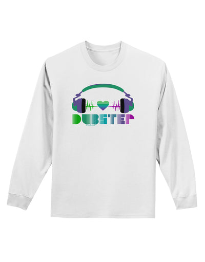 Heart Dubstep Adult Long Sleeve Shirt-Long Sleeve Shirt-TooLoud-White-Small-Davson Sales