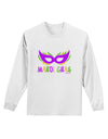 Mardi Gras - Purple Gold Green Mask Adult Long Sleeve Shirt by TooLoud-Long Sleeve Shirt-TooLoud-White-Small-Davson Sales