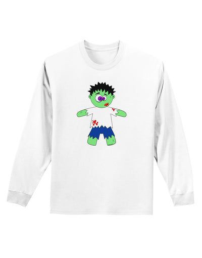 Zombie Boy Halloween Adult Long Sleeve Shirt-Long Sleeve Shirt-TooLoud-White-Small-Davson Sales