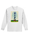 Watercolor Lighthouse 1 Adult Long Sleeve Shirt-Long Sleeve Shirt-TooLoud-White-Small-Davson Sales