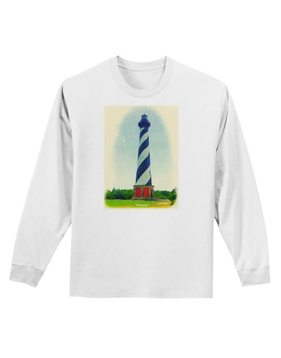 Watercolor Lighthouse 1 Adult Long Sleeve Shirt-Long Sleeve Shirt-TooLoud-White-Small-Davson Sales