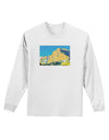 Colorado Snowy Mtns WaterColor Adult Long Sleeve Shirt-Long Sleeve Shirt-TooLoud-White-Small-Davson Sales