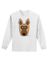 Cute German Shepherd Dog Adult Long Sleeve Shirt by TooLoud-Long Sleeve Shirt-TooLoud-White-Small-Davson Sales