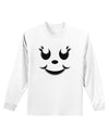 Cute Girl Jack O Lantern Pumpkin Face Adult Long Sleeve Shirt-Long Sleeve Shirt-TooLoud-White-Small-Davson Sales