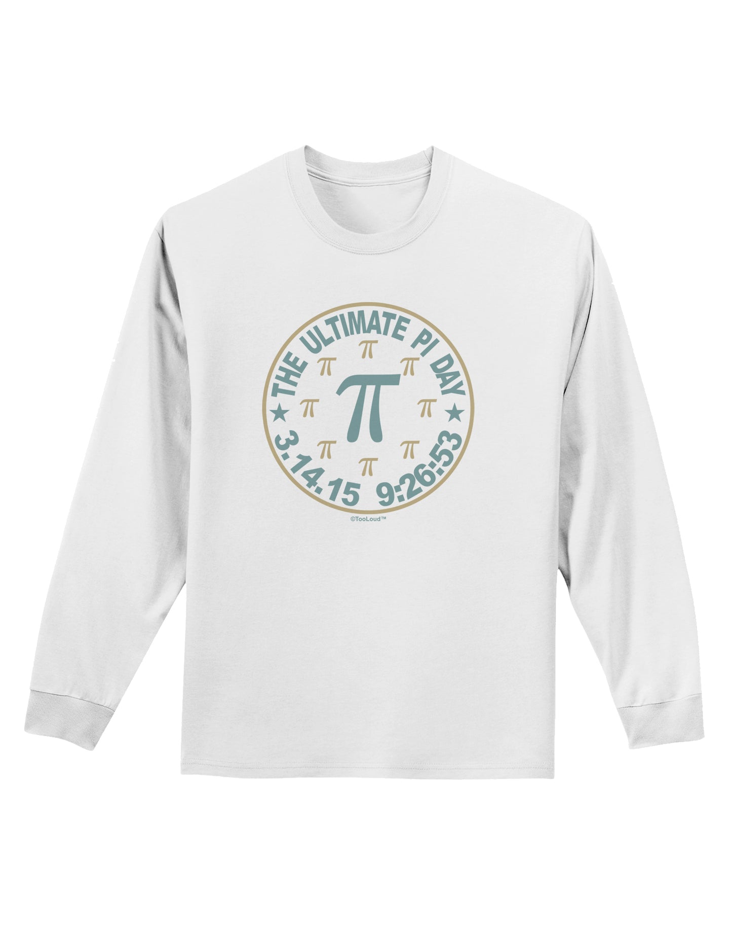The Ultimate Pi Day Emblem Adult Long Sleeve Shirt by TooLoud-Long Sleeve Shirt-TooLoud-White-Small-Davson Sales