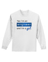 TooLoud Yes I am a Engineer Girl Adult Long Sleeve Shirt-Long Sleeve Shirt-TooLoud-White-Small-Davson Sales