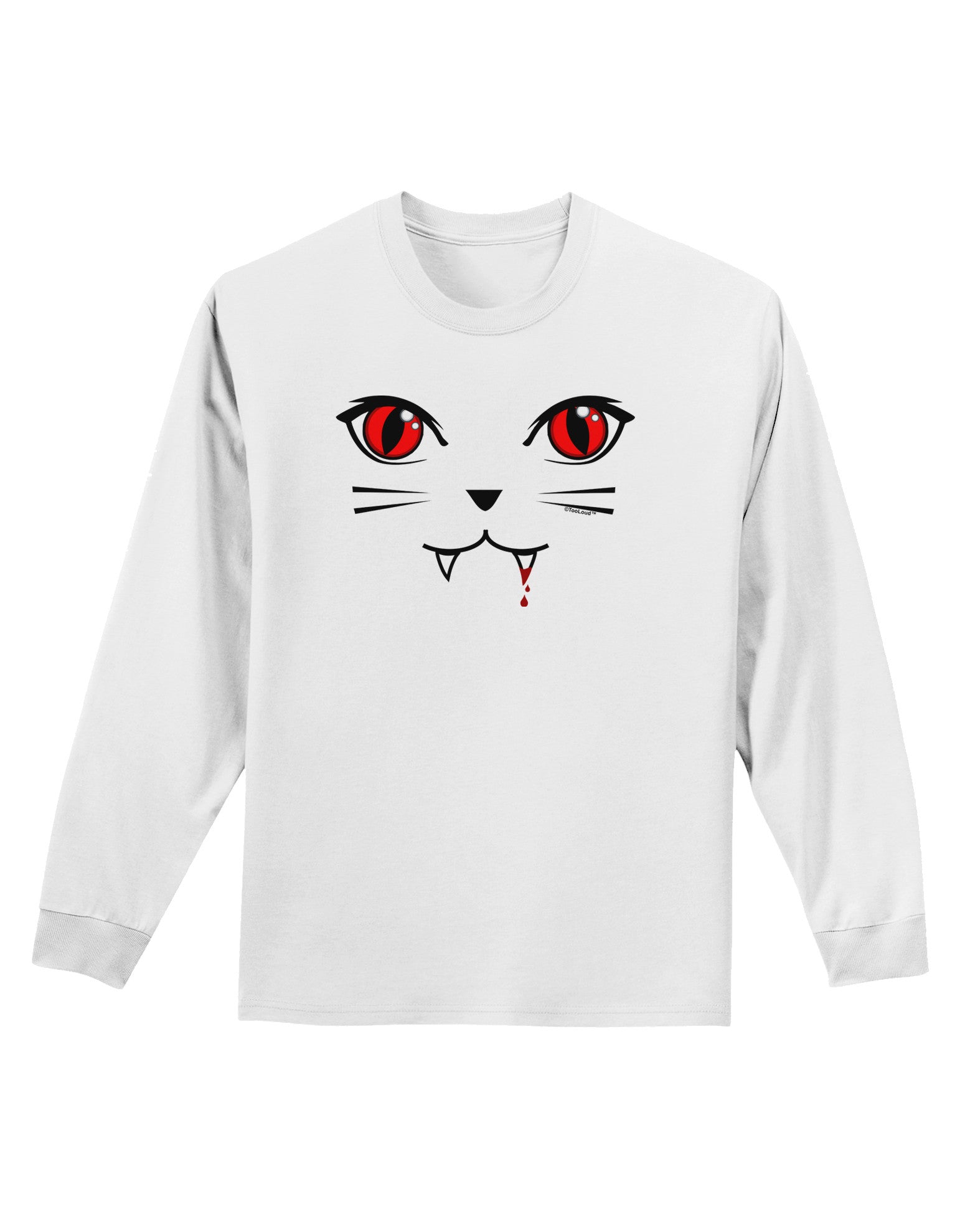 Vamp Kitty Adult Long Sleeve Shirt-Long Sleeve Shirt-TooLoud-White-Small-Davson Sales
