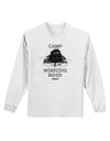 Camp Morning Wood Staff - B&W Adult Long Sleeve Shirt-Long Sleeve Shirt-TooLoud-White-Small-Davson Sales