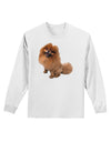 Pomeranian Sitting All Cute-Like Adult Long Sleeve Shirt-Long Sleeve Shirt-TooLoud-White-Small-Davson Sales