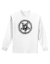 Inverted Pentagram Death Metal Star Adult Long Sleeve Shirt-Long Sleeve Shirt-TooLoud-White-Small-Davson Sales