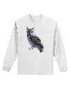 Lucky Cat Owl Adult Long Sleeve Shirt-Long Sleeve Shirt-TooLoud-White-Small-Davson Sales