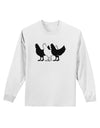 Three French Hens Adult Long Sleeve Shirt-Long Sleeve Shirt-TooLoud-White-Small-Davson Sales